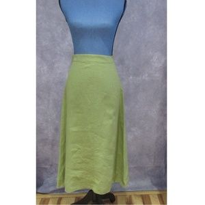 NWT Jigsaw 100% Irish Linen Skirt Green Size 4